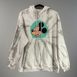 Disney world parks mickey mouse hoodie mens large tie dye pullover sweatshirt
